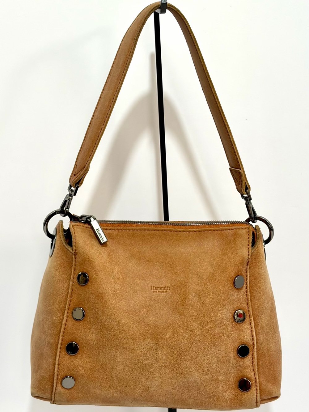 Hammitt Bryant Medium Shoulder Bag In Hermosa Saddle With Gunmetal Hardware